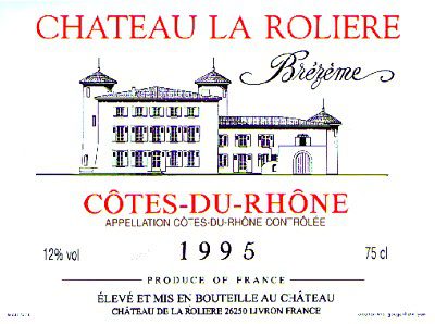 Chateau La Rolière Brézème rouge 1995